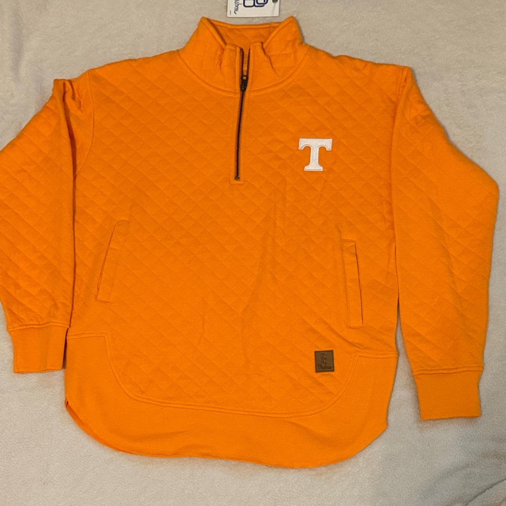 Pressbox University of Tennessee Orange Quilted Pullover 1/4 zip